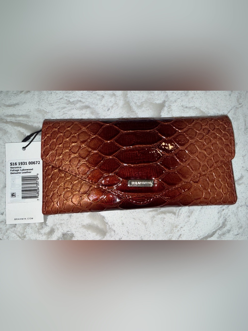 Brahmin Foliage Lakewood Leather Veronica Wallet NEW RARE